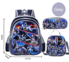 3 in 1 Student Bookbag Schoolbag Set for Primary Boys Girls with Lunch Bag and Pencil Case