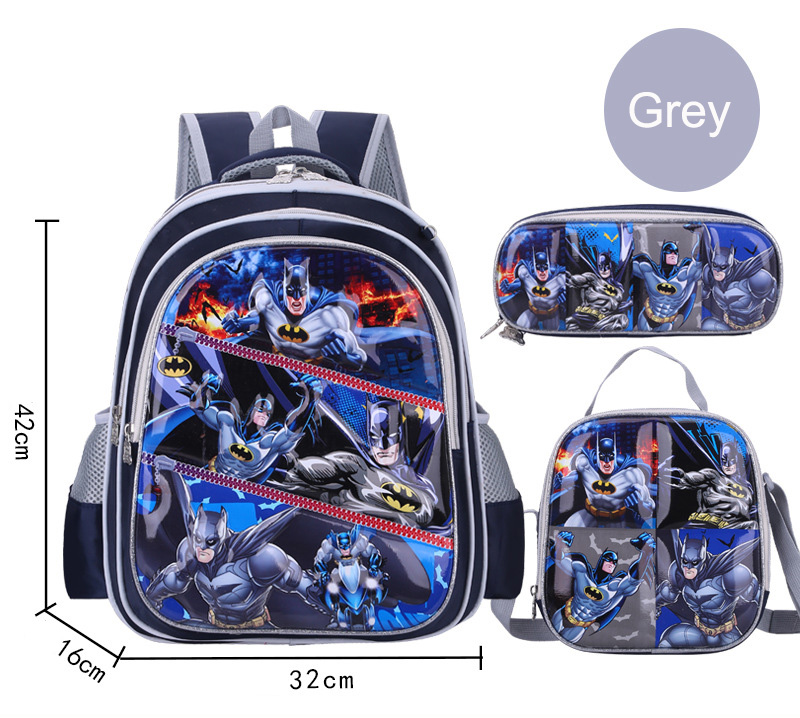 3 in 1 Student Bookbag Schoolbag Set for Primary Boys Girls with Lunch Bag and Pencil Case