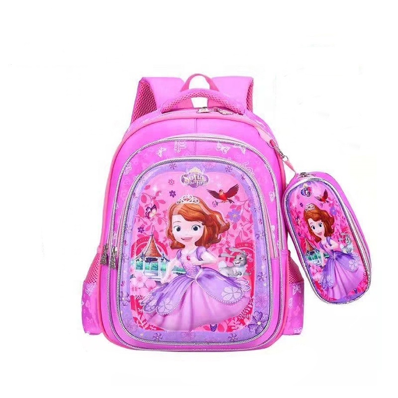 3D 2 in 1 Kids School Backpack Bag Set with Pencil Case
