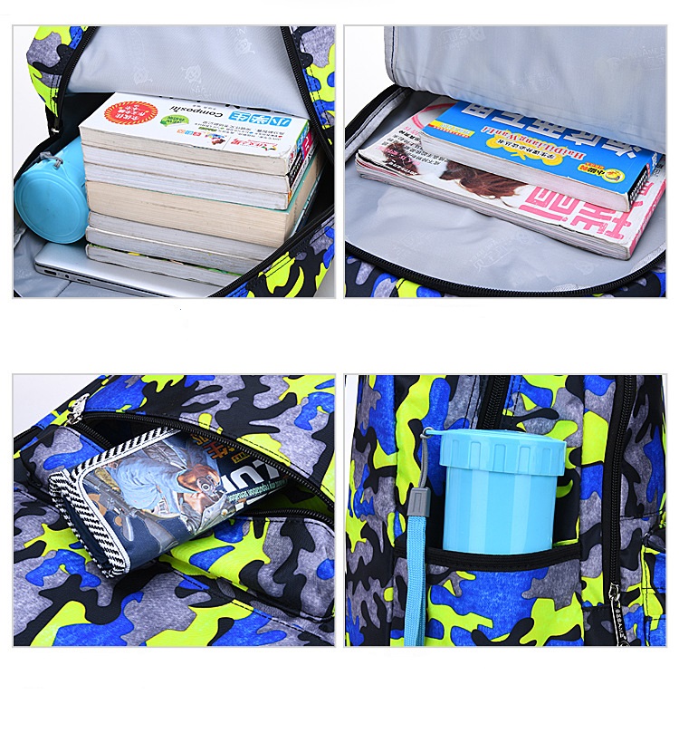 linging of Camouflage color backpack