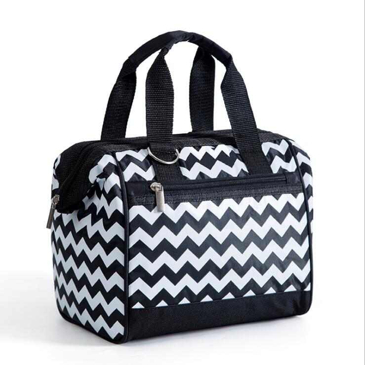 Nylon Portable Thermal Cooler Bag Insulation Lunch Bag for Women