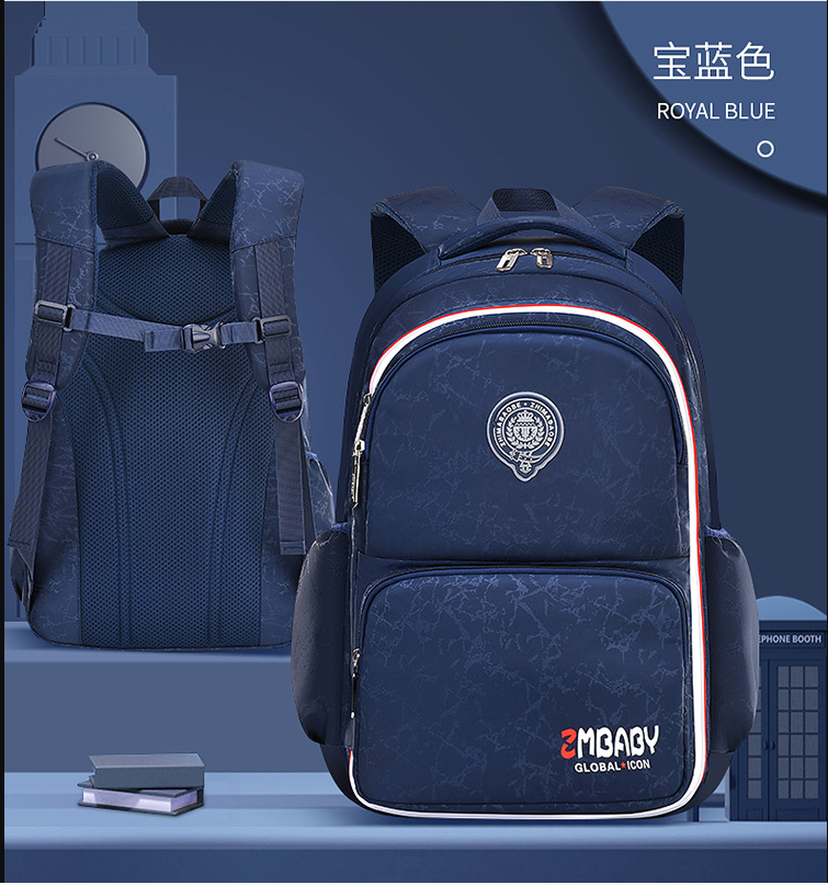 navy blue of High Quality Multifunctional Kids School Bag Backpack for Primary School