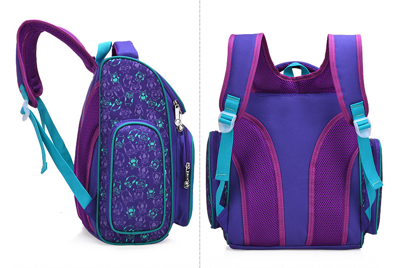 purple color of high quality School Book bag for Kidergarden Kids