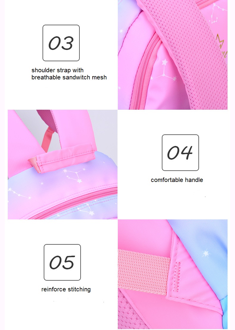 details of Graduate Color of school backpack bag for girls