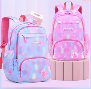 Light Weight Gradient Color Schoolbag Backpack for High School Girls