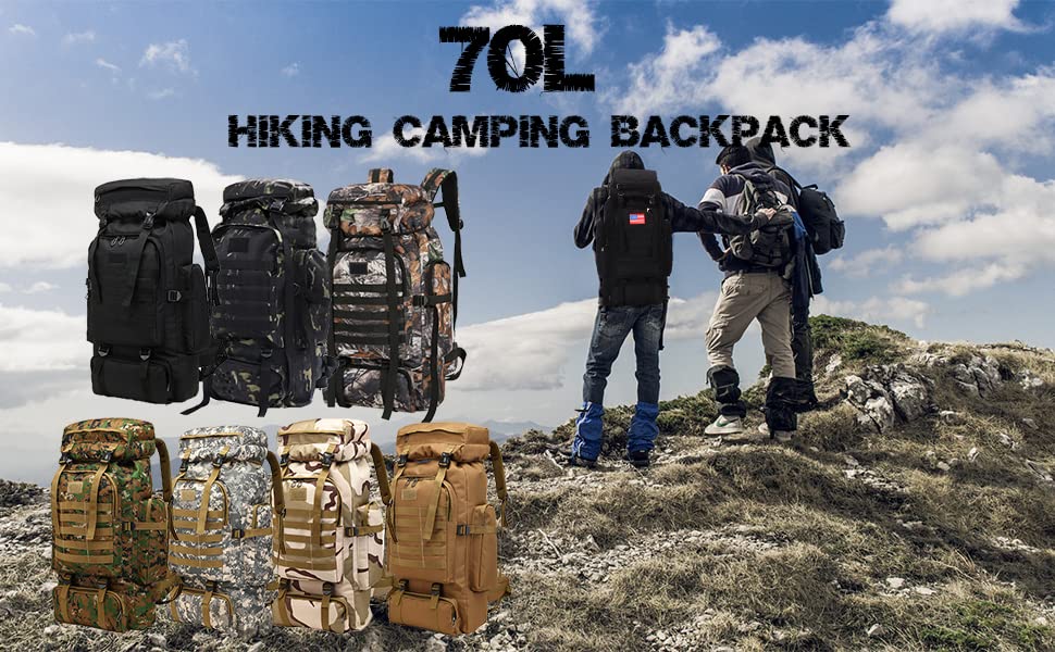 Outdoor Waterproof Camping Hiking Backpack Outdoor Rucksack Traveling Daypack