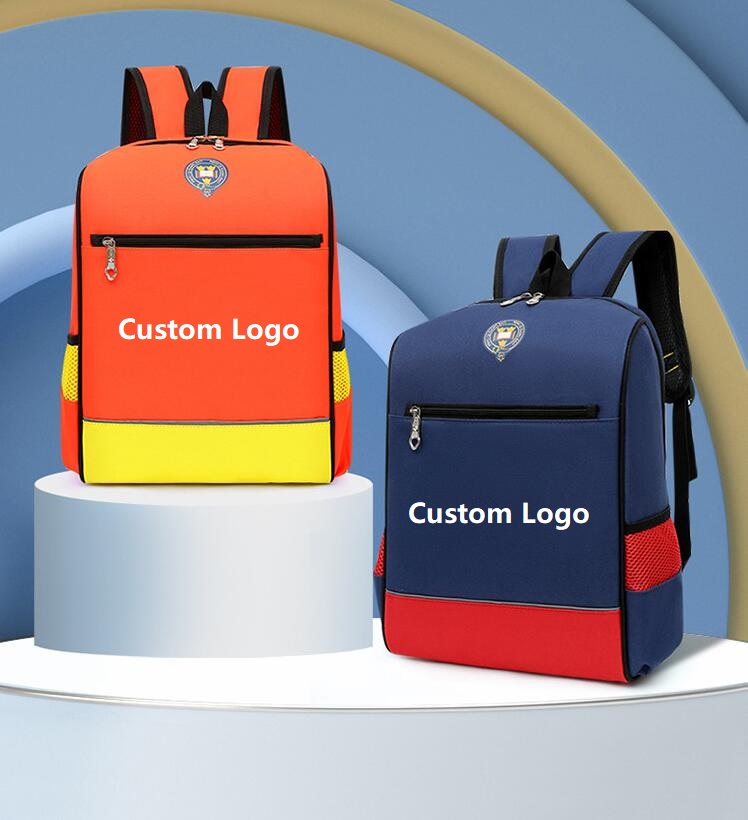 Custom logo kids school bag for company