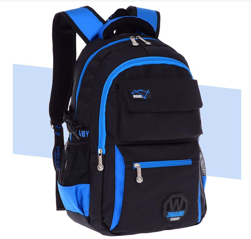 blue color teenager school bag backpack for high school