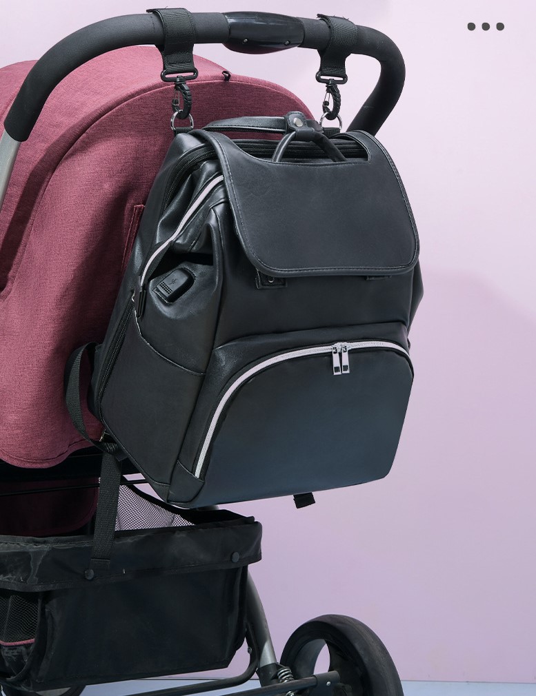Mommy bag backpack with stroller hook