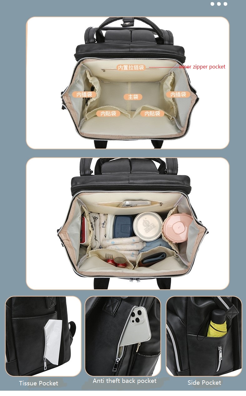 inside compartment of mommy bag backpack