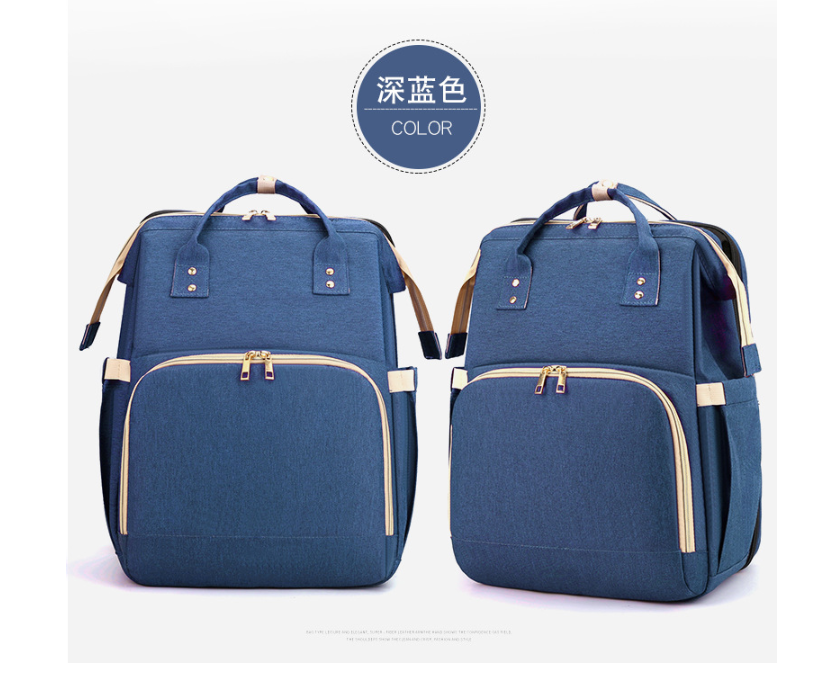 Large Capacity Multifunction Foldable Baby Diaper Bag with Changing Station