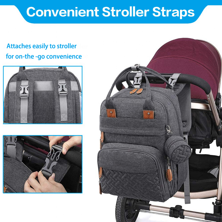 diaper backpack with stroller strap