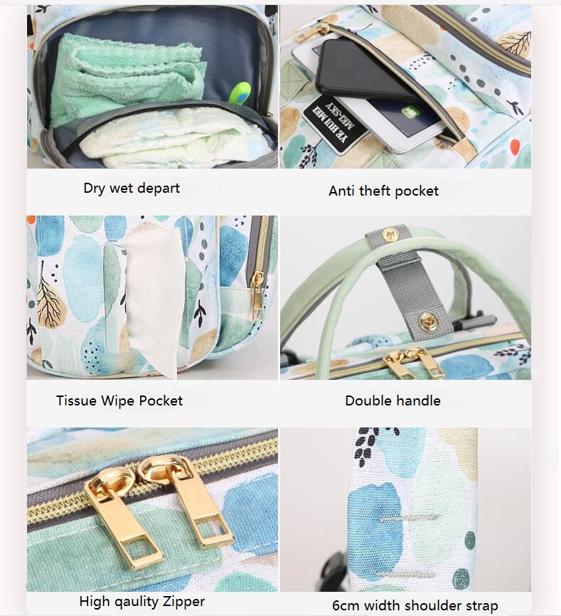 details of Backpack diaper bag